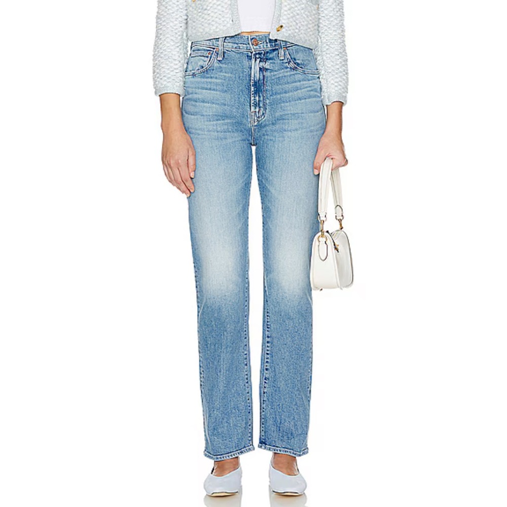 MOTHER Light Blue Straight-Leg Jeans